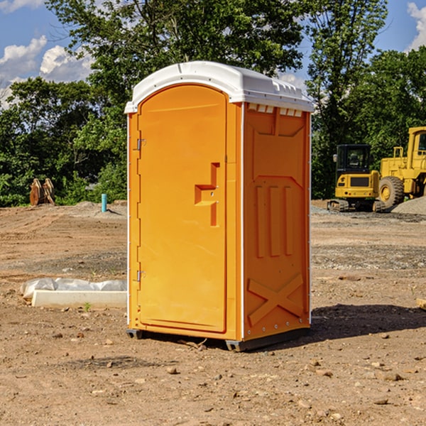 how often are the portable toilets cleaned and serviced during a rental period in Hudson KS